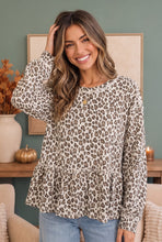 Load image into Gallery viewer, Wild at Heart Leopard Peplum Top
