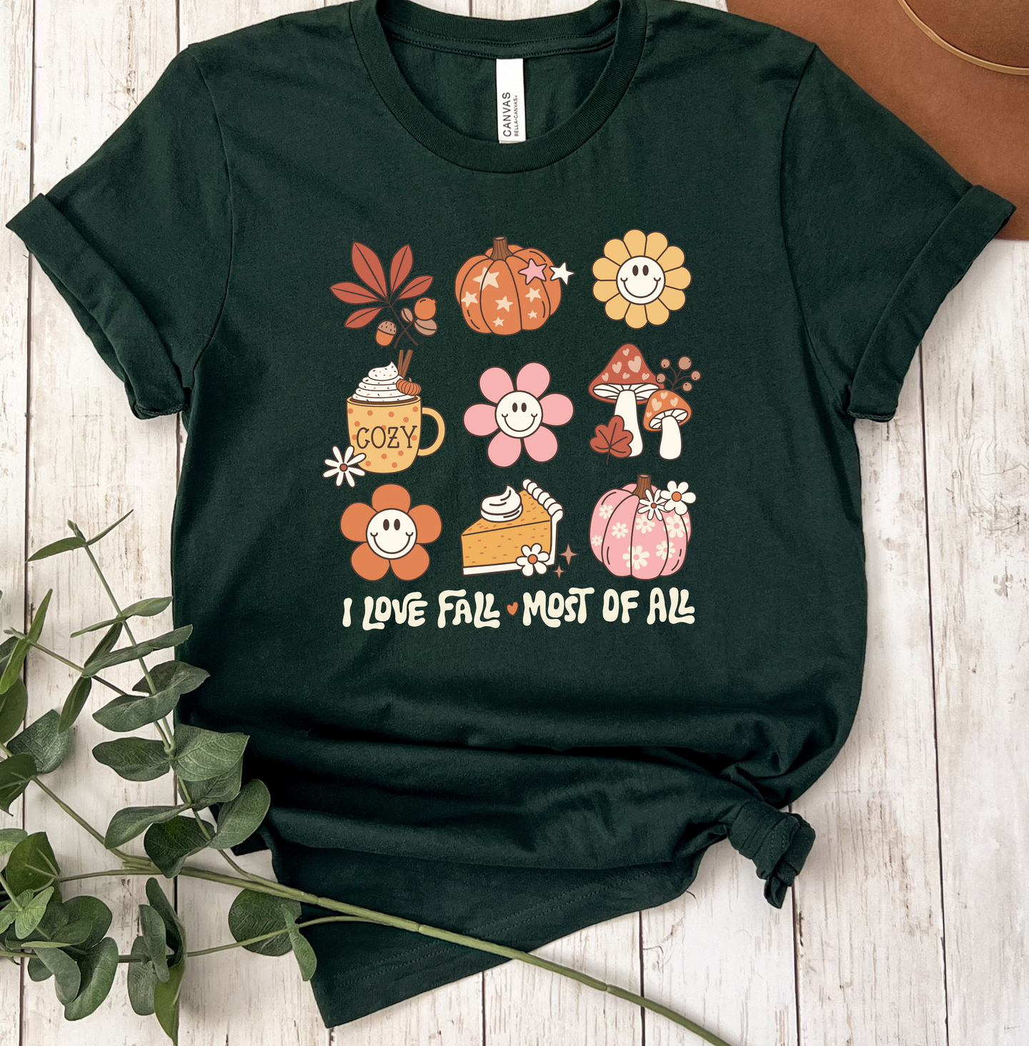 I Love Fall Most of All Graphic T-Shirt