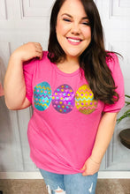 Load image into Gallery viewer, Adorable Sequin Easter Egg Terry Top in Hot Pink
