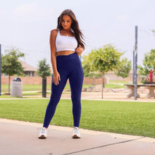 Load image into Gallery viewer, The Nadia - NAVY Crossover Full Length Leggings with Pockets  - Luxe Leggings by Julia Rose®
