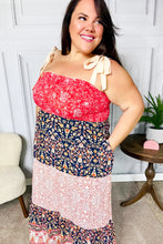 Load image into Gallery viewer, Vacay Vibes Floral Smocked Tube Top Tiered Maxi Dress in Orange
