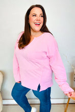 Load image into Gallery viewer, Eyes On You Mineral Wash Rib Notch Neck Pocket Top in Pink
