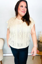 Load image into Gallery viewer, The Perfect Find Dolman Short Sleeve Crochet Sweater Top in Beige
