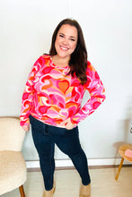 Load image into Gallery viewer, Find Love Red/Pink Fitted Floral Print Buttery Soft Knit Top
