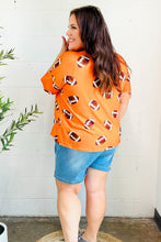 Load image into Gallery viewer, Game Day Football Print Knit Top in Orange
