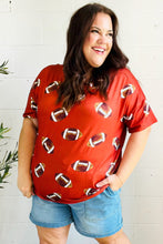 Load image into Gallery viewer, Game Day Football Print Knit Top in Auburn
