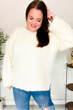 Load image into Gallery viewer, Classic Elegance Ivory Fuzzy Soft Knit Sweater
