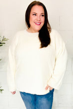 Load image into Gallery viewer, Classic Elegance Ivory Fuzzy Soft Knit Sweater
