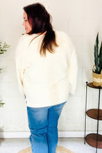 Load image into Gallery viewer, Classic Elegance Ivory Fuzzy Soft Knit Sweater
