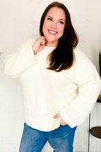 Load image into Gallery viewer, Classic Elegance Ivory Fuzzy Soft Knit Sweater
