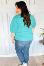 Load image into Gallery viewer, &quot;Mama&quot; Embroidery Pop-Up Puff Sleeve Sweater Top in Mint

