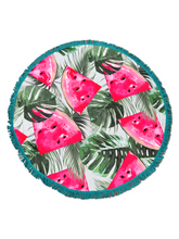 Load image into Gallery viewer, Circular Beach Towel - Watermelon
