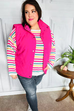 Load image into Gallery viewer, You Got This Hot Pink High Neck Quilted Puffer Vest
