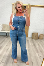 Load image into Gallery viewer, Izzy Control Top Retro Flare Overalls by Judy Blue
