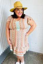 Load image into Gallery viewer, A Natural Affinity Boho Floral Button Detail V Neck Ruffle Dress
