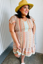 Load image into Gallery viewer, A Natural Affinity Boho Floral Button Detail V Neck Ruffle Dress
