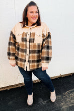Load image into Gallery viewer, Adorable Adventures Taupe Corduroy &amp; Plaid Sherpa Button Jacket
