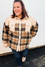 Load image into Gallery viewer, Adorable Adventures Taupe Corduroy &amp; Plaid Sherpa Button Jacket
