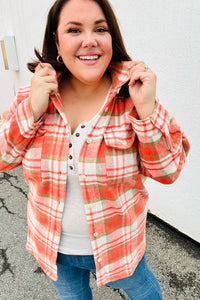 Layer Up Plaid Flannel Button Down Shacket