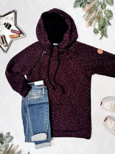 Sawyer Singlehood Hoodie - Quilted Burgundy