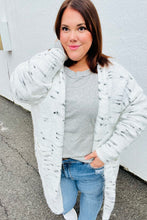 Load image into Gallery viewer, Feeling In Love Ivory/Charcoal Textured Soft Brushed Cardigan
