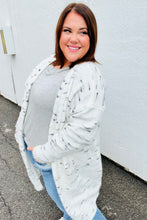 Load image into Gallery viewer, Feeling In Love Ivory/Charcoal Textured Soft Brushed Cardigan
