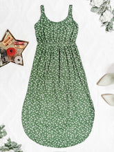 Load image into Gallery viewer, Reagan Ribbed Midi Dress - Olive Floral
