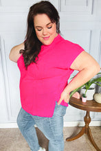 Load image into Gallery viewer, Best In Bold Dolman Ribbed Knit Sweater Top in Hot Pink
