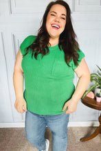 Load image into Gallery viewer, Best In Bold Dolman Ribbed Knit Sweater Top in Kelly Green
