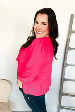 Load image into Gallery viewer, Stay With Me Pink V Neck Ribbon Bow Babydoll Woven Blouse
