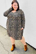 Load image into Gallery viewer, Feeling Adorable Black Ditzy Floral Long Sleeve Babydoll Dress
