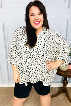 Load image into Gallery viewer, Diva Loving Ivory Leopard Print Button Down Oversized Top
