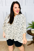 Load image into Gallery viewer, Diva Loving Ivory Leopard Print Button Down Oversized Top
