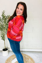 Load image into Gallery viewer, Be Bold Magenta Striped Button Down Placket Collared Top
