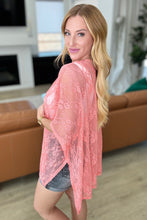 Load image into Gallery viewer, Good Days Ahead Lace Kimono In Coral
