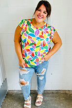 Load image into Gallery viewer, Feeling Playful Lavender &amp; Yellow Floral Print Flutter Sleeve Top
