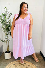 Load image into Gallery viewer, Feeling Your Best Crochet Lace Babydoll Midi Dress in Pink
