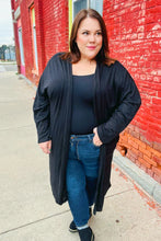Load image into Gallery viewer, Over The Moon Hacci Midi Open Cardigan in Black
