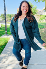 Load image into Gallery viewer, Striped Knit Open Cardigan in Hunter Green
