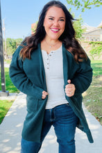 Load image into Gallery viewer, Striped Knit Open Cardigan in Hunter Green
