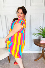 Load image into Gallery viewer, Eyes On You Multicolor Abstract Print Smocked Ruffle Sleeve Dress
