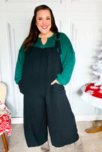 Load image into Gallery viewer, Feeing Joyful Black Wide Leg Adjustable Baggy Bib Jumpsuit
