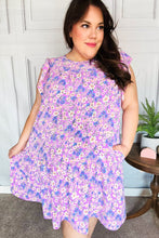 Load image into Gallery viewer, Lovely In Florals Tiered Ruffle Sleeve Woven Dress in Lilac
