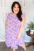 Load image into Gallery viewer, Lovely In Florals Tiered Ruffle Sleeve Woven Dress in Lilac
