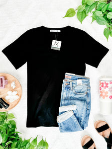 Olivia Short Sleeve Tee - Black