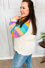 Load image into Gallery viewer, Rainbow Love Bubble Sleeve Terry Raglan Top
