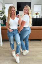 Load image into Gallery viewer, Sammy High Waist Distressed Crop Straight Leg Jeans by Judy Blue
