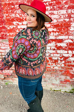 Load image into Gallery viewer, Take The Leap Border Print Boho Tie Top
