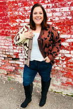 Load image into Gallery viewer, Taupe &amp; Sepia Leopard Print Color Block Cardigan
