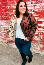 Load image into Gallery viewer, Taupe &amp; Sepia Leopard Print Color Block Cardigan
